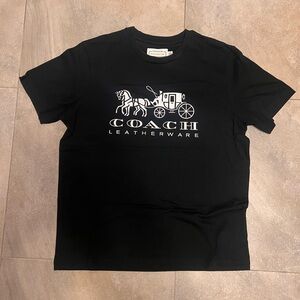 Coach Black Tee with Graphic Design